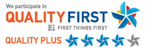 First Things First Quality First Quality Plus logos