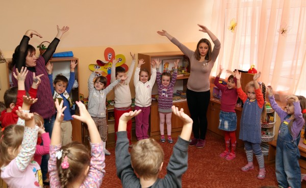 Circle time in preschool class